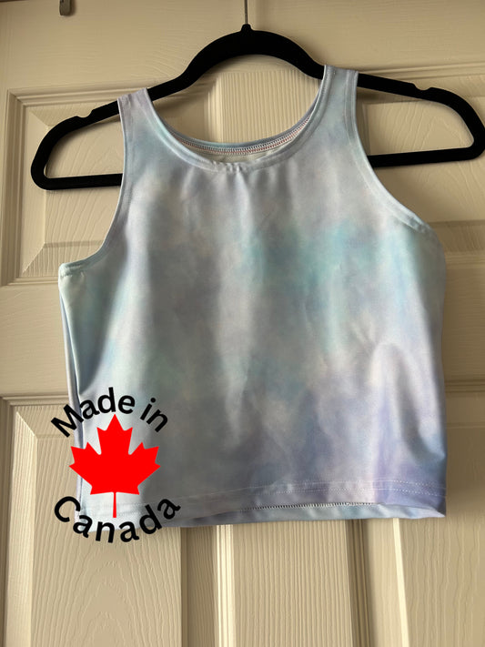 Winter haze athletic crop top