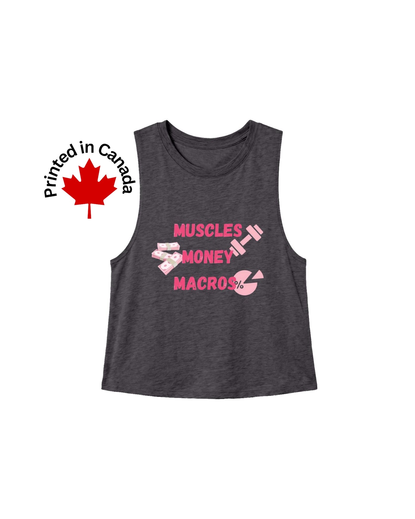 Women's Racerback Cropped Tank 🇨🇦 3M’s of gym baddies