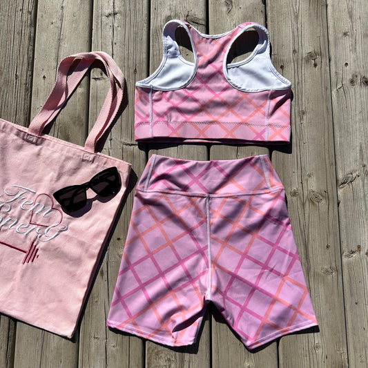 Caged lipstick Sports bra